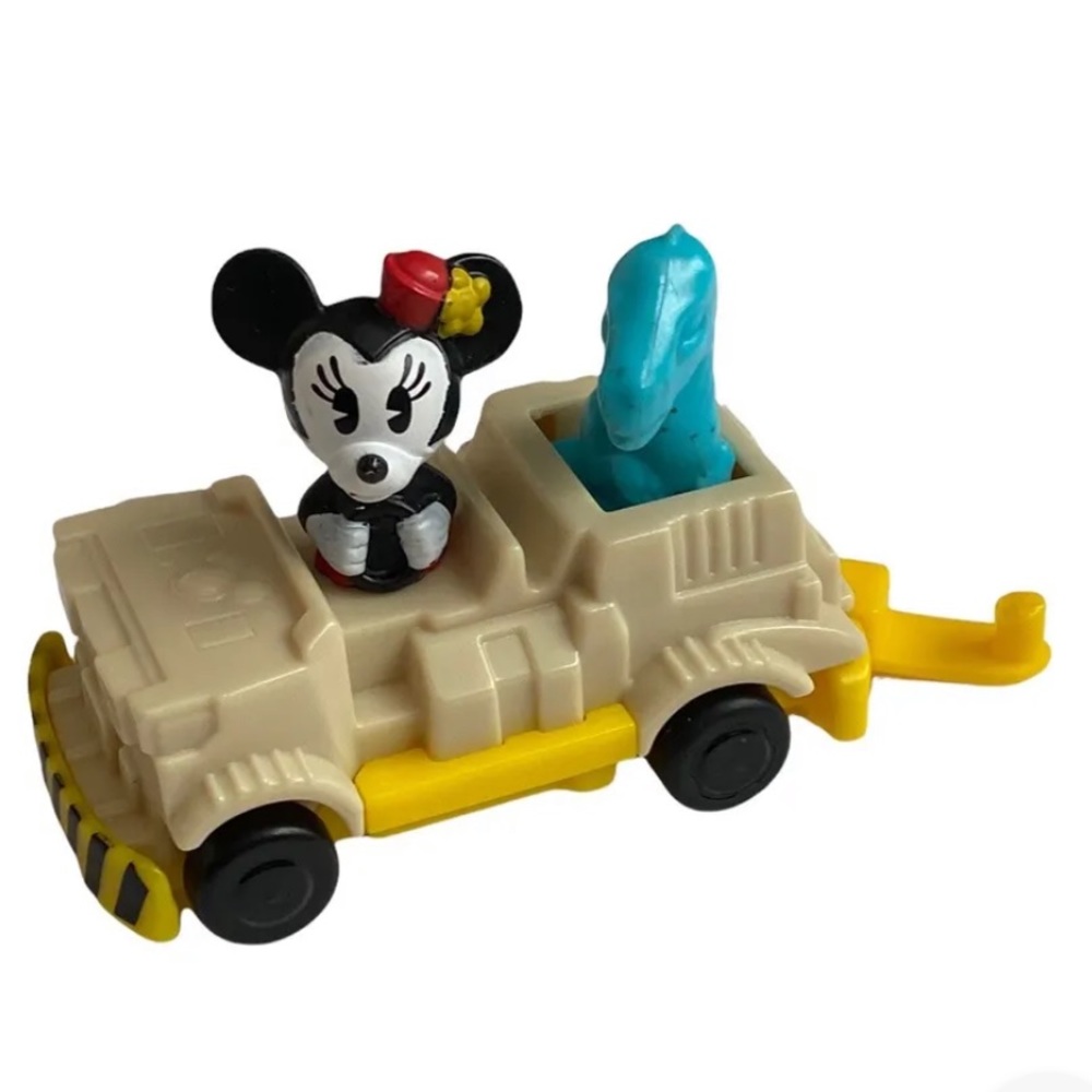 Mickey Minnie Dinosaur Runaway Railway McDonald’s Happy Meal Toy #3 Jeep New NIP